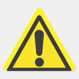 Försiktighetsmärken för dalDesignNZ (lakan 20) Triangelformat Klistermärke