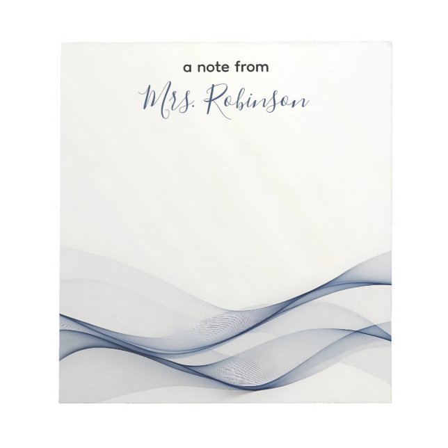 Försiktigt Vågigt Anpassningsbar för Linjer Lärarb Anteckningsblock (Framsida)