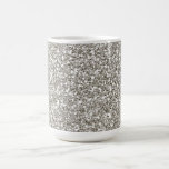 Försilvra den glitterHanukkah (för faux) muggen Kaffemugg<br><div class="desc">Ifrågasätter? Regella@Rocketmail.com</div>