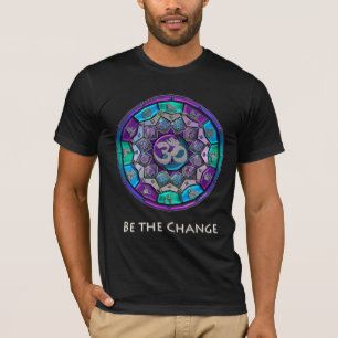Försilvra purpurfärgad självständighetMandala~ Tee
