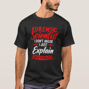 Forskare inom kriminalteknik och forskning om brot t shirt