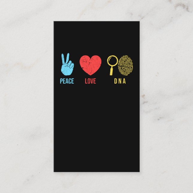 Forskare inom kriminalteknik visitkort (Framsida)