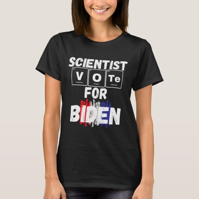 Forskare röstar för Biden T Shirt (Framsida)