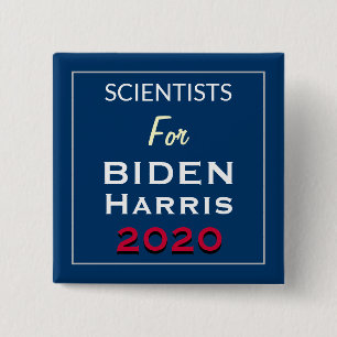 Forskare vid BIDEN HARRIS Square Kampanj Knapp