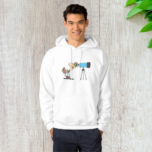 Forskare vid Telescope Astronomy Science Humor Hoodie