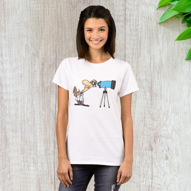 Forskare vid Telescope Astronomy Science Humor T Shirt (Skapare uppladdad)