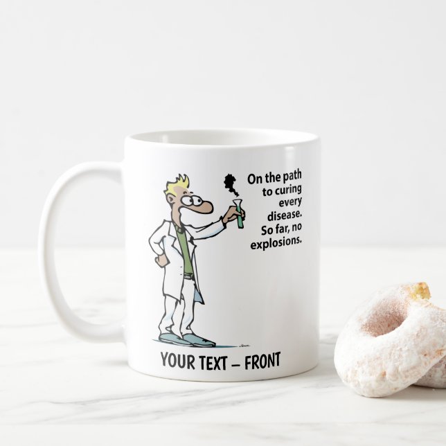 Forskaren Serietecknaren Man Kaffemugg (Med munk)