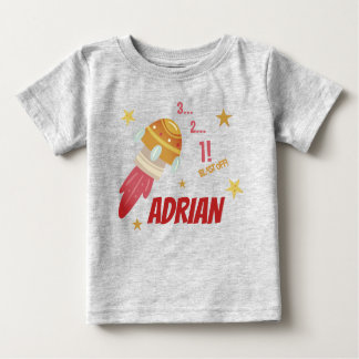 Förskjutning av Anpassadet Space Birthday T Shirt