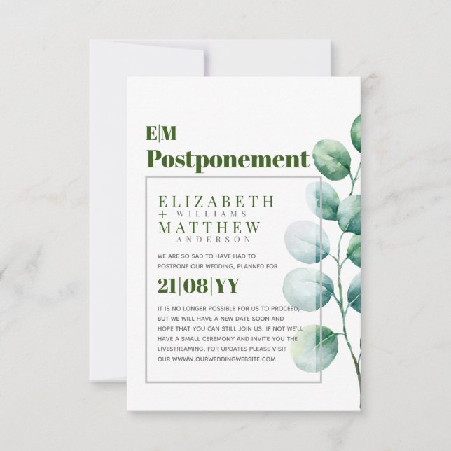 Förskjutning av Eucalyptus Greenery Förändring av  (Framsida)