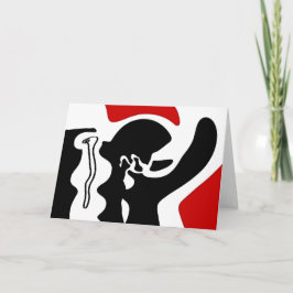 Förskjutningskammare: Abstrakt Black, White & Red Kort