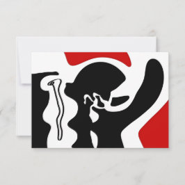 Förskjutningskammare: Abstrakt Black, White & Red Kort