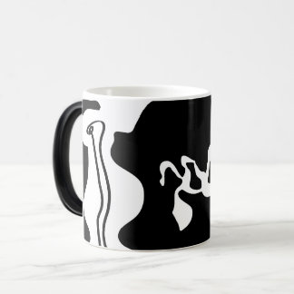 Förskjutningskammare: Abstrakt Black, White & Red Magisk Mugg