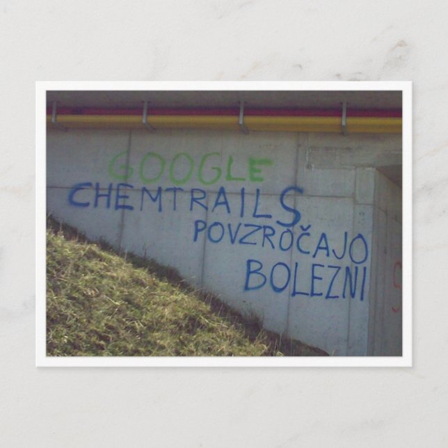 Forskning Chemtrails Polen vykort (Framsida)