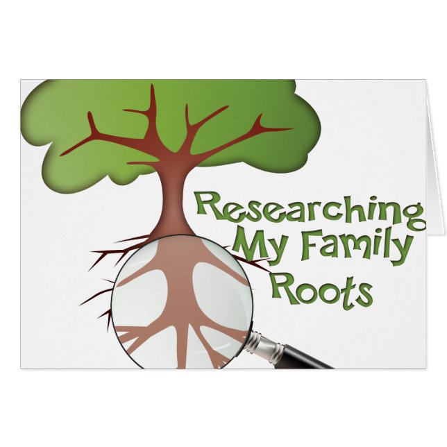 Forskning om mina familjerötter hälsningskort (Framsidan Horizontal)