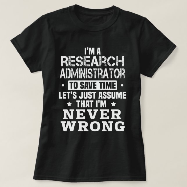 Forskningsadministratör T Shirt (Design framsida)