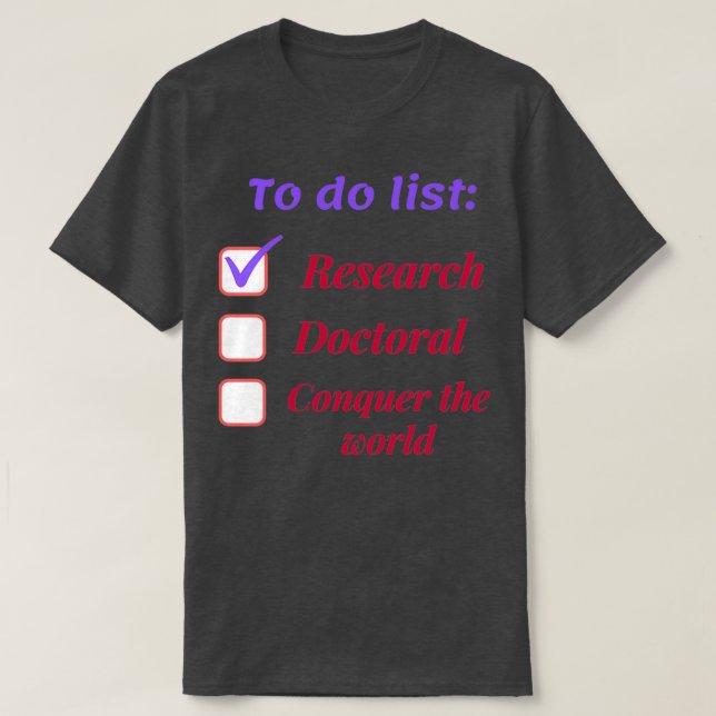 Forskningsforskares doktorander Fd Tema g T Shirt (Design framsida)