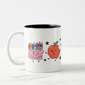 Förskola Back to School Söt Doodle Två-Tonad Mugg