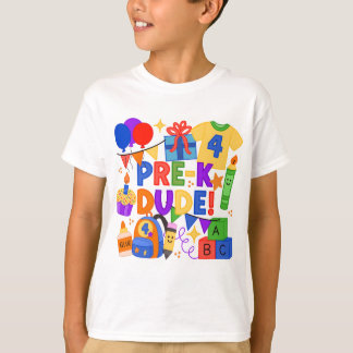 Förskola dude födelsedags- och första skoldags-trö t shirt