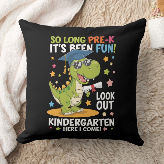 Förskola examen förskoleklass Dinosaurie T Rex Kudde (Filt)