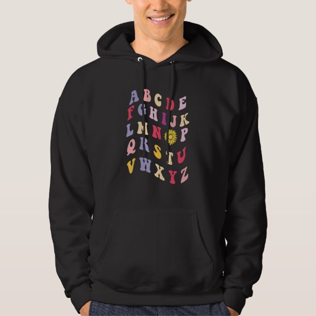 Förskola Förskola Hej Alfabetet Tillbaka Till Skol Hoodie (Framsida)