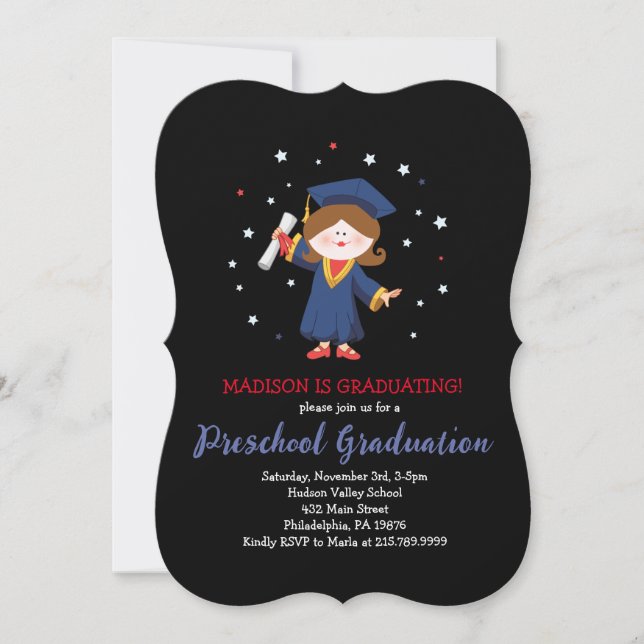 FÖRSKOLA GRADUATIONSFIRANDE Inbjudan till fest (Framsida)