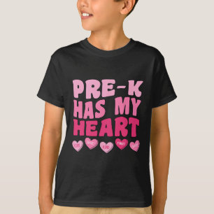 Förskola har mitt hjärta Groovy lärare Alla hjärta T Shirt