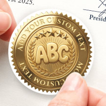 Förskola Hemskola Söt ABC Anpassad 3D Folie Guld