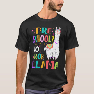 Förskola Inget Prob Llama Flickor Lärare Första Sk T Shirt