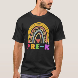 Förskola Lärare Elev Boho Regnbåge Åter till Skola T Shirt