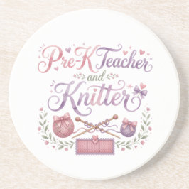 Förskola Lärare och Stickare Sandstens Coaster Underlägg