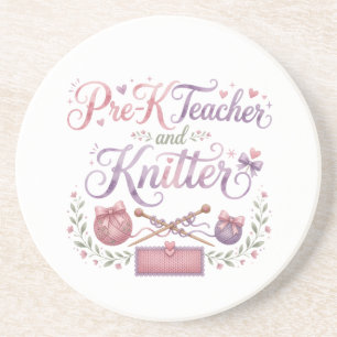 Förskola Lärare och Stickare Sandstens Coaster Underlägg