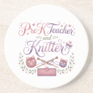 Förskola Lärare och Stickare Sandstens Coaster Underlägg