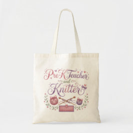 Förskola-Lärare och Stickare Totebag Tygkasse