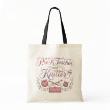 Förskola-Lärare och Stickare Totebag