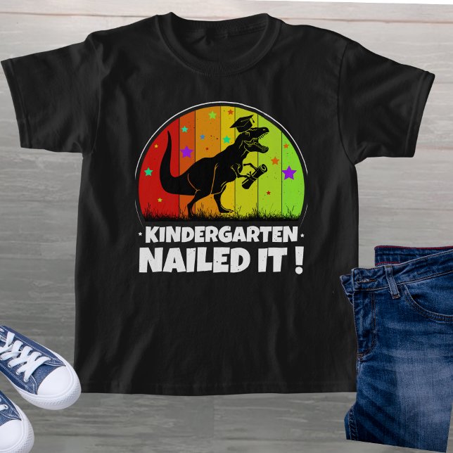 Förskola "Nailed It!" T-Rex Dino Barn T Shirt (Skapare uppladdad)