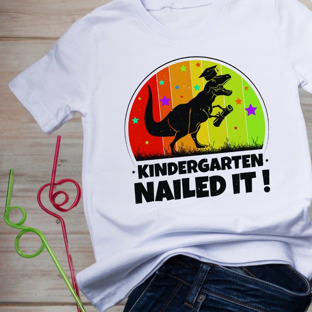 Förskola "Nailed It!" T-Rex Dino Barn T Shirt (Skapare uppladdad)