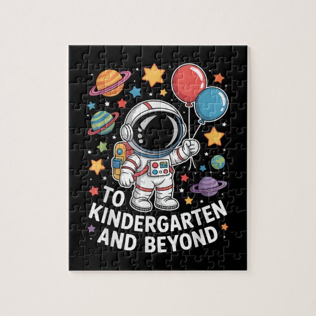 Förskola Och Beyond Astronaut Rymden Pussel (Vertikal)