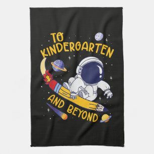 Förskola Och Beyond Astronaut Tillbaka Till Skolan Kökshandduk