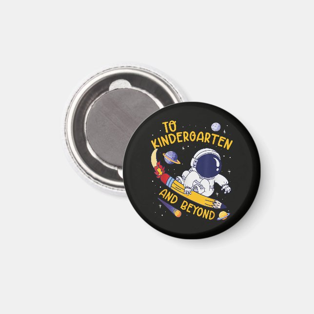 Förskola Och Beyond Astronaut Tillbaka Till Skolan Magnet (Front/Back)