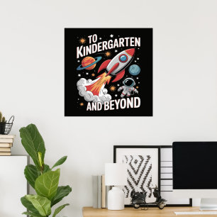 Förskola och bortom astronaut tillbaka till skolan poster