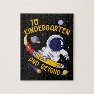 Förskola Och Däröver Astronaut Tillbaka Till Skola Pussel