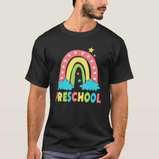 Förskola Rainbow Flicka Pojkar Lärare Hej Förskola T Shirt