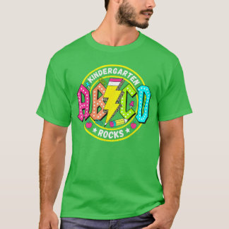 Förskola Rocks ABCD Tillbaka till skolan Rolig Roc T Shirt