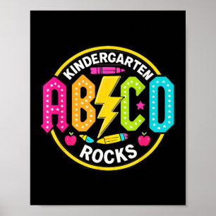 Förskola Rocks Abcd Tillbaka Till Skolan Rolig Ste Poster