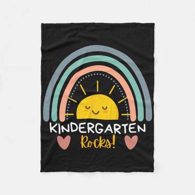 Förskola Rocks Förskollärare Team Bak  Fleecefilt (Framsidan)