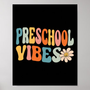 Förskola Vibes Söt Retro Back To School Poster