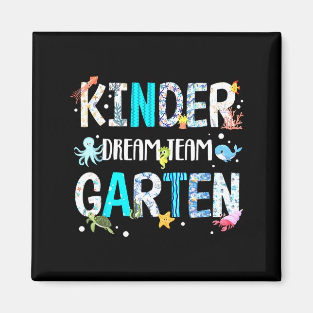Förskole Dröm Lag Garten Hav Djur Magnet (Framsidan)