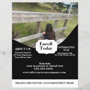 Förskole Lekplats Park Foto Center Flyer