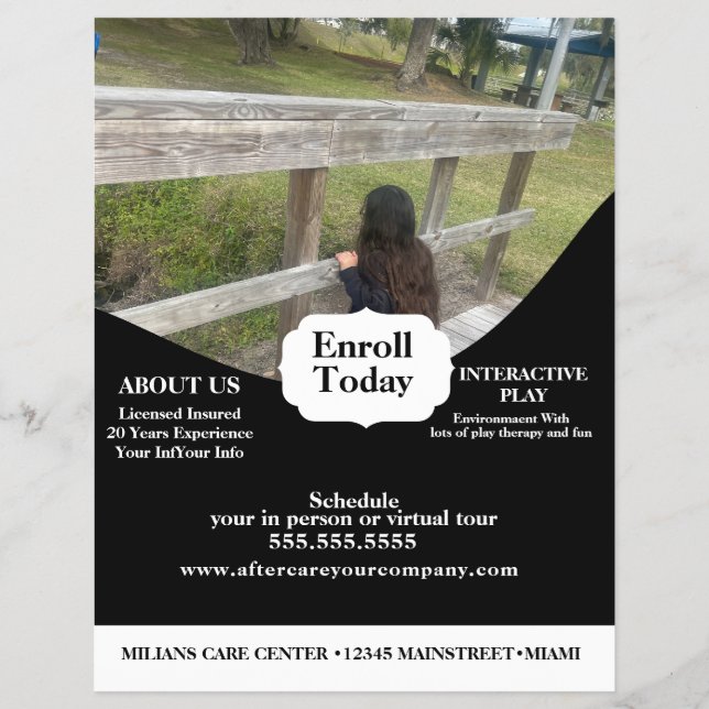 Förskole Lekplats Park Foto Center Flyer (Framsidan)