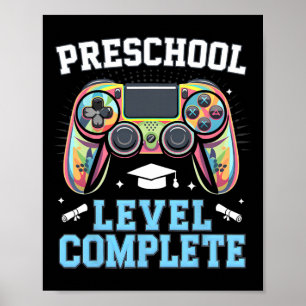 Förskole nivå komplett sista dagen i skolan Gamer Poster
